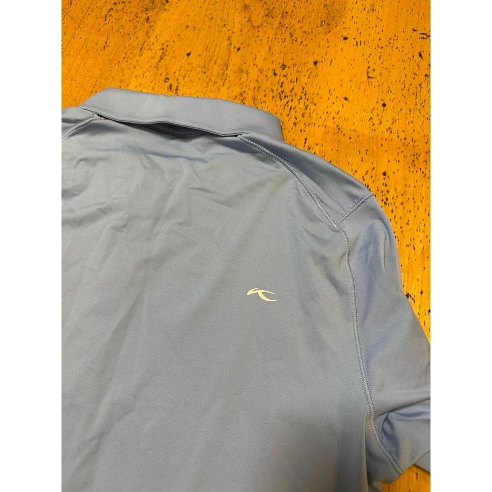 KJUS Polo Shirt Womens 40 L Blue Scotscraig‎ Long Sleeve UPF 50+ Golf Stretch